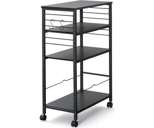 アイリスオーヤマ デスクサイドワゴン ブラック DSW-600 1個(ご注文単位1個)【直送品】