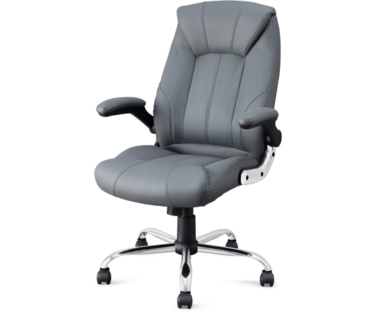 アイリスオーヤマ レザーチェア グレー OFC-LE 1個(ご注文単位1個)【直送品】