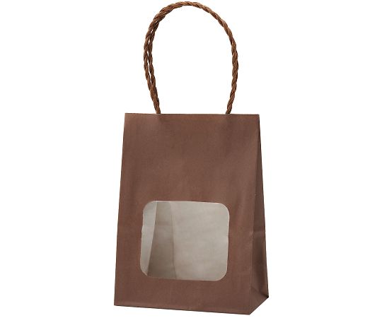 アズワン ウィンドウミニバッグ モカ 110×60×150mm 1箱(25枚×4包入) XZT65213 1箱（ご注文単位1箱）【直送品】