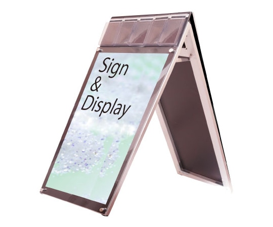 常磐精工 ポスター用スタンド看板 パンフレットケース付 A1ロウ両面 ブラック(屋内用) PSSKP-A1LRB 1台（ご注文単位1台）【直送品】