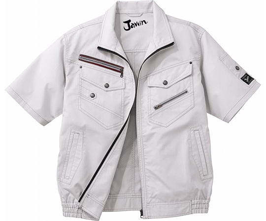 自重堂 空調服半袖ブルゾン シルバー 4L 54040 1枚(ご注文単位1枚)【直送品】