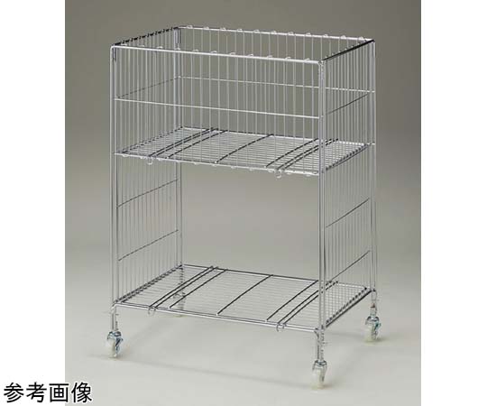 ストア・エキスプレス ワイヤーワゴン 2段タイプ クローム W60×D45cm 61-753-27-3 1台（ご注文単位1台）【直送品】