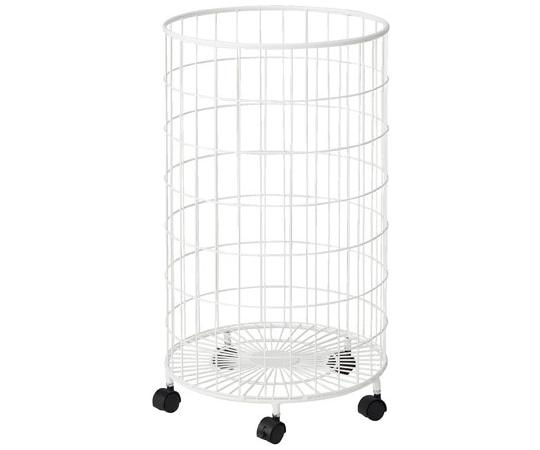 ストア・エキスプレス 円型バスケットワゴン 深型 白 61-753-29-1 1台（ご注文単位1台）【直送品】