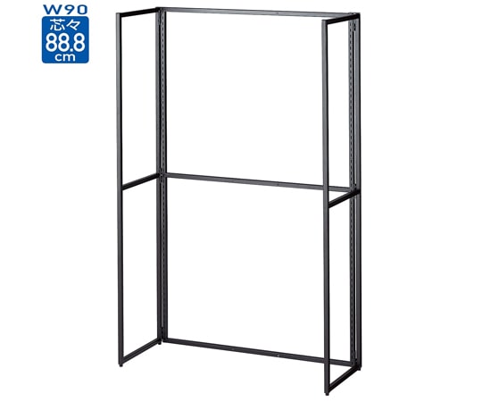 ストア・エキスプレス フォールディングスリット什器 片面 黒 H150cm 61-777-97-2 1台（ご注文単位1台）【直送品】