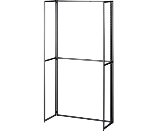 ストア・エキスプレス フォールディングスリット什器 片面 黒 H180cm 61-777-97-3 1台（ご注文単位1台）【直送品】