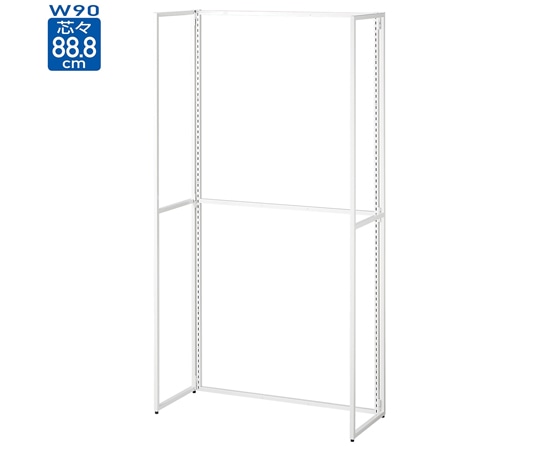 ストア・エキスプレス フォールディングスリット什器 片面 白 H180cm 61-777-98-3 1台（ご注文単位1台）【直送品】