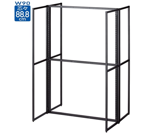 ストア・エキスプレス フォールディングスリット什器 両面 黒 H135cm 61-777-99-1 1台（ご注文単位1台）【直送品】