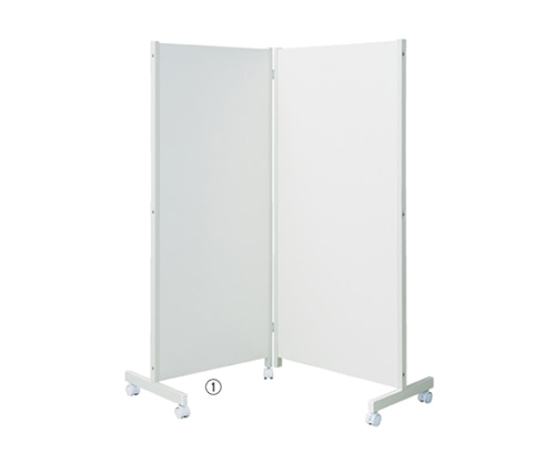ストア・エキスプレス キャスター付きパーティションH180cm ホワイト 4連 61-353-8-3 1台(ご注文単位1台)【直送品】