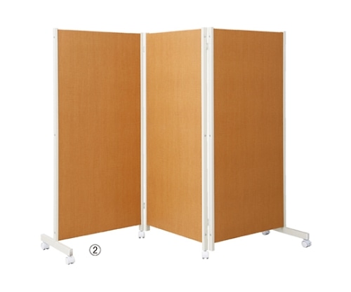 ストア・エキスプレス キャスター付きパーティションH180cm ナチュラル 5連 61-353-9-4 1台(ご注文単位1台)【直送品】