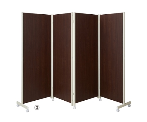 ストア・エキスプレス キャスター付きパーティションH180cm ダークブラウン 2連 61-353-10-1 1台(ご注文単位1台)【直送品】