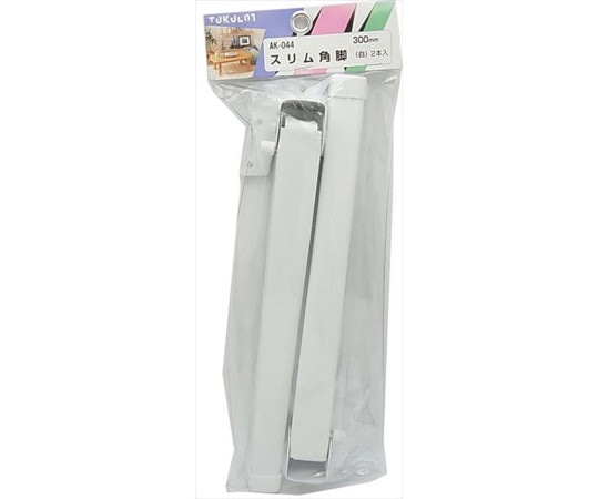和気産業 スリム角型脚 白 300mm 2本入 AK-044 1袋（ご注文単位1袋）【直送品】