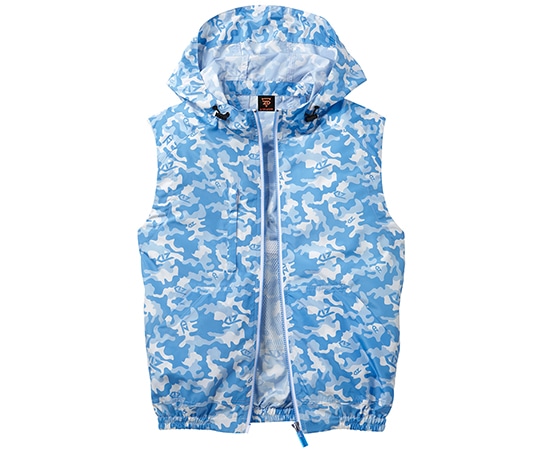 自重堂 空調服ベスト ブルーカモフラ SS 74190 1枚(ご注文単位1枚)【直送品】