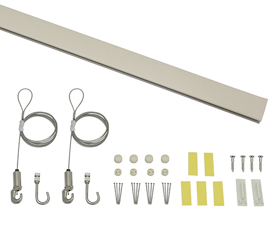 福井金属工芸 レールサンカラーズ Aセット 木目調 ホワイト100cm RC100A-1 1個(ご注文単位1個)【直送品】