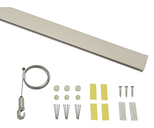 福井金属工芸 レールサンカラーズ Bセット 木目調 ホワイト65cm RC65B-1 1個(ご注文単位1個)【直送品】