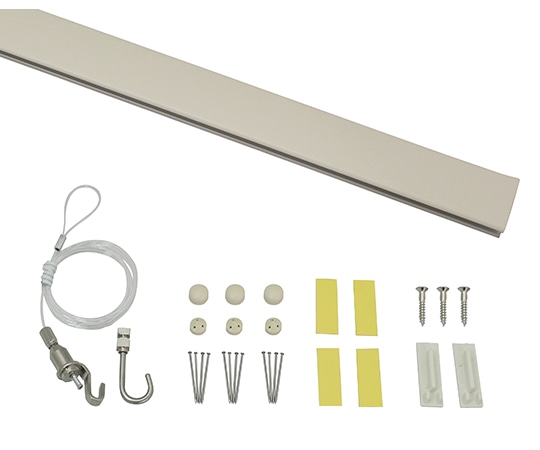 福井金属工芸 レールサンカラーズ Cセット 木目調 ホワイト65cm RC65C-1 1個(ご注文単位1個)【直送品】