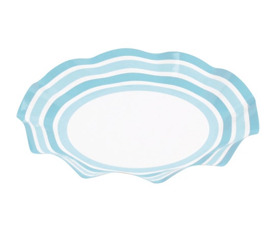 パール金属 アラモード WAVEペーパープレート 20cm 5枚入 ブルーライン D-261 1袋(ご注文単位1袋)【直送品】