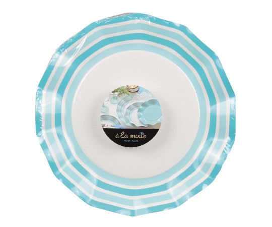 パール金属 アラモード WAVEペーパープレート 26cm 5枚入 ブルーライン D-262 1袋(ご注文単位1袋)【直送品】