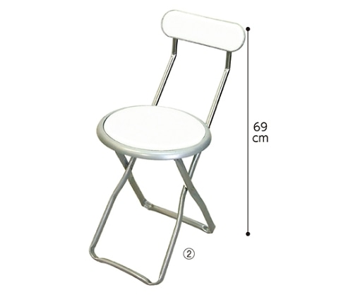 ストア・エキスプレス 折りたたみ式キャプテンチェア ホワイト 61-660-6-2 1台（ご注文単位1台）【直送品】