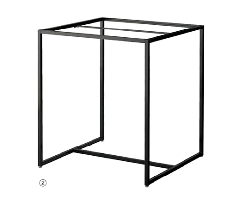 ストア・エキスプレス スクエアフレーム ロータイプ 本体 ブラック W90×D90cm 61-56-5-1 1台（ご注文単位1台）【直送品】