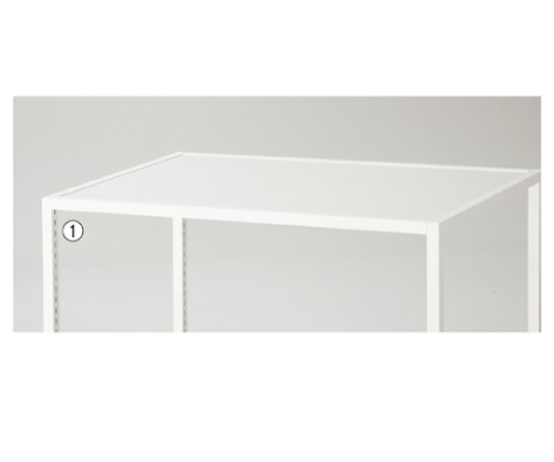 ストア・エキスプレス スクエアフレーム用天板 W120×D90cm用 ホワイト 61-56-7-1 1台（ご注文単位1台）【直送品】