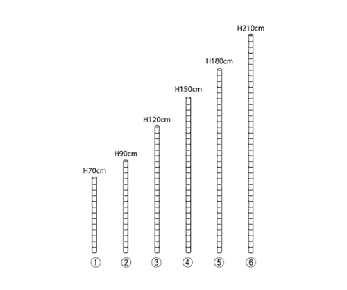 ストア・エキスプレス ワイヤーラックポールφ25.4mm H180cmタイプ 1セット(2本入) 61-64-1-5 1セット（ご注文単位1セット）【直送品】