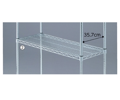 ストア・エキスプレス ワイヤーラック スチール棚 D35cmタイプ W121.2cm 61-64-7-3 1枚（ご注文単位1枚）【直送品】