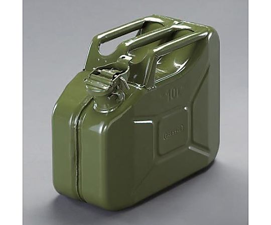エスコ 10L ガソリン携行缶(横型/OD色) EA991HB-21A 1個（ご注文単位1個）【直送品】