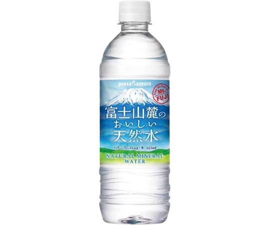 ポッカサッポロフード&ビバレッジ 富士山麓のおいしい天然水 525mL 24本 823688 1ケース※軽（ご注文単位1ケース）【直送品】