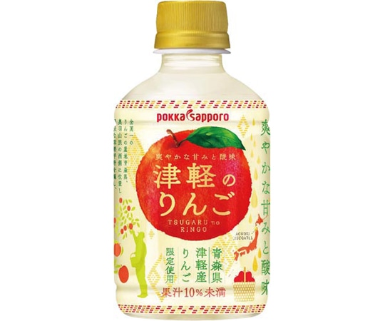 ポッカサッポロフード&ビバレッジ 津軽のリンゴ 280mL 24本 189426 1ケース※軽（ご注文単位1ケース）【直送品】