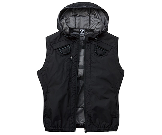 自重堂 空調服ベスト ブラック SS 74200 1枚(ご注文単位1枚)【直送品】