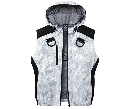 自重堂 空調服ベスト シルバーカモフラ L 74200 1枚(ご注文単位1枚)【直送品】