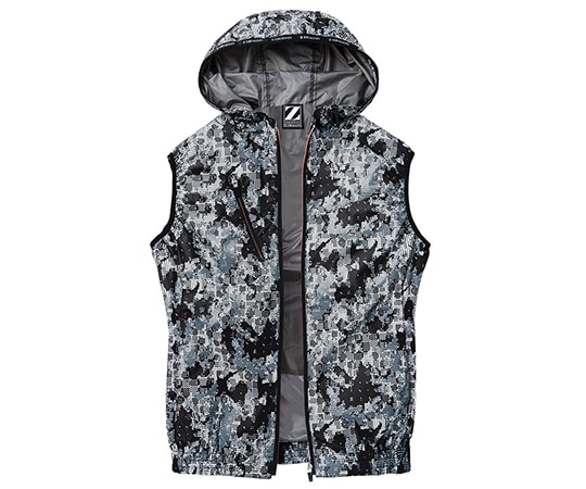 自重堂 空調服ベスト ブラックカモフラ EL 74220 1枚(ご注文単位1枚)【直送品】