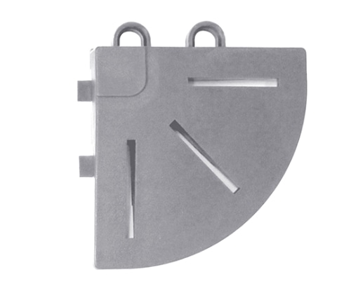 テラモト カラーブラッシュ 専用角ふち 75×75 ライトグレー MR-096-890-6 1枚(ご注文単位1枚)【直送品】