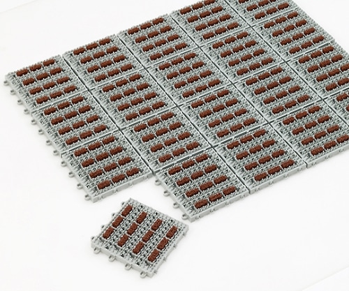 テラモト ナイロンブラッシュ H-25Ⅱ 150×150㎜ MR-097-273-0 1枚(ご注文単位1枚)【直送品】