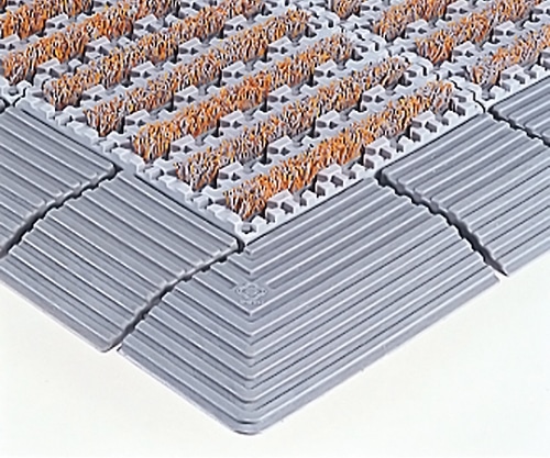 テラモト ナイロンブラッシュ H-30 灰 152×152㎜ MR-097-072-4 1枚(ご注文単位1枚)【直送品】