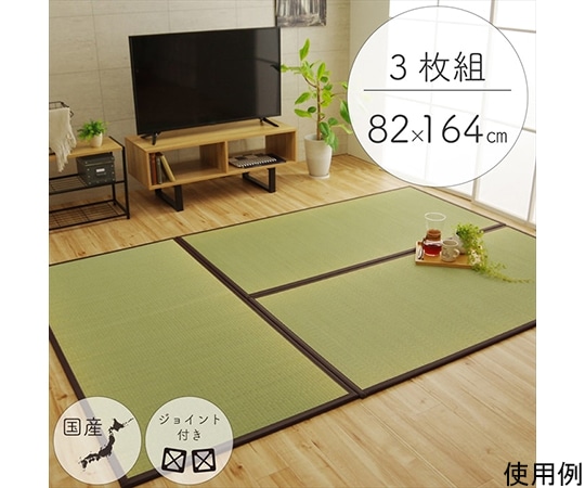 アズワン 純国産 置き畳 ユニット畳 『天竜』 ブラウン 82×164×1.7cm(3枚1セット) 軽量タイプ 1111250060303 1個（ご注文単位1個）【直送品】