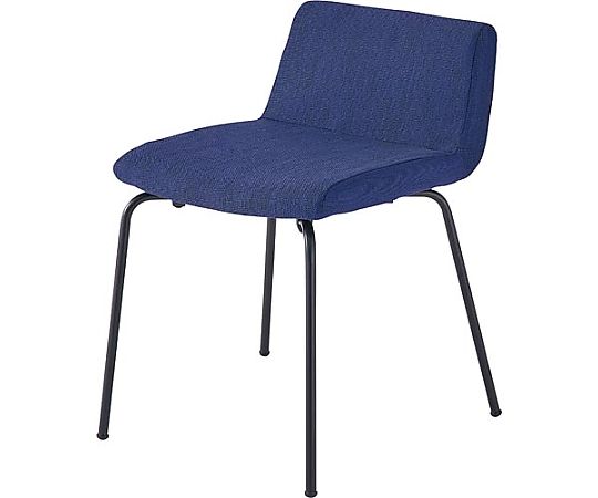 ハピラ ローバックチェア ブラック脚 ネイビー HPF0101-022NV 1脚(ご注文単位1脚)【直送品】