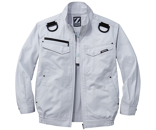 自重堂 空調服長袖ブルゾン シルバー S 74120 1枚(ご注文単位1枚)【直送品】