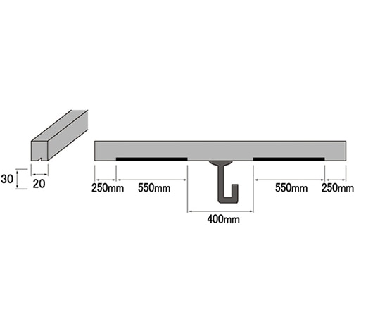 福井金属工芸 床の間三幅対取付棒金具付 2602 1本（ご注文単位1本）【直送品】