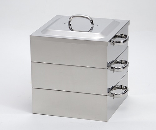 神子島製作所 業務用角型蒸し器2段30cm 2ダン30cm 1個(ご注文単位1個)【直送品】