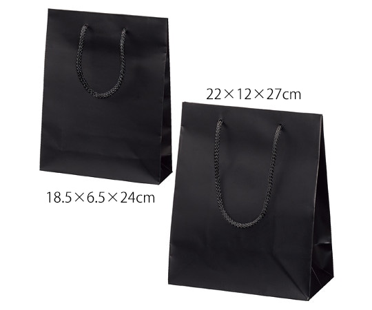 アズワン マット貼り紙袋 黒 18.5×6.5×24cm 50枚 61-781-96-9 1箱（ご注文単位1箱）【直送品】