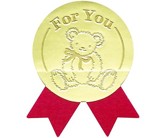 ササガワ ギフトシール ForYou ティディベア 100片 22-4024 1パック（ご注文単位1パック）【直送品】