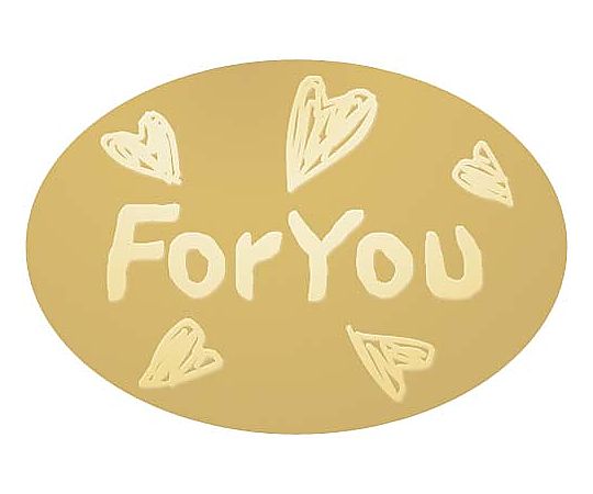 ササガワ ギフトシール For You ハート楕円 500片 21-72 1パック（ご注文単位1パック）【直送品】