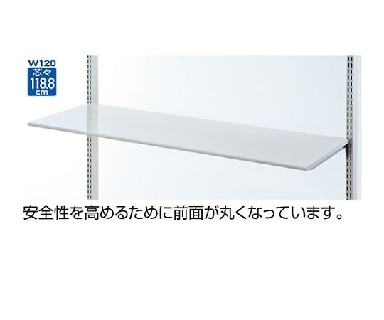 ストア・エキスプレス 丸面スチール棚セット W120cmタイプ D35cm 61-35-6-3 1セット（ご注文単位1セット）【直送品】