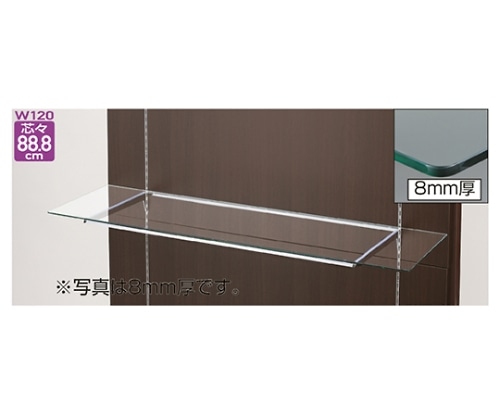 ストア・エキスプレス 10R ガラス棚セットW120cmオーバーハングタイプ ガラス8mm厚 D40cm 61-36-18-5 1セット（ご注文単位1セット）【直送品】