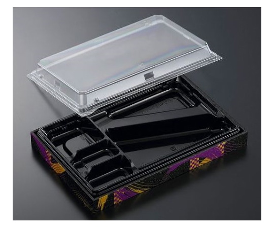 中央化学 折箱 CWA27-17V 黒-紫円(ボ)160枚 969634 1ケース(ご注文単位1ケース)【直送品】