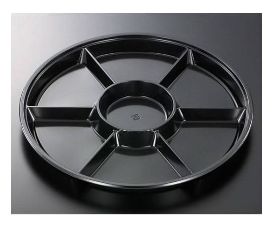 中央化学 オードブル容器 HSPD 丸44-7 BK 身 10枚入 84426 1袋(ご注文単位1袋)【直送品】