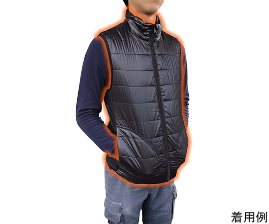 三共コーポレーション 防寒あったかベスト ブラック L WV-L20 1着(ご注文単位1着)【直送品】