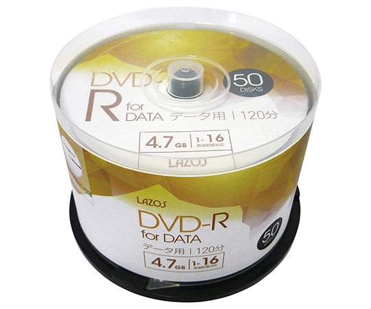 Lazos ブランクメディアディスク DVD-R 50枚入 L-DD50P 1パック(ご注文単位1パック)【直送品】