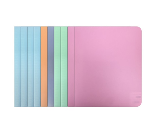 ニューヨー フラットファイル A4 パステル 5色 10冊入 A1036 1セット(ご注文単位1セット)【直送品】